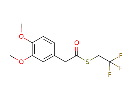 Molecular Structure of 1309379-76-7 (S-2,2,2-trifluoroethyl 3,4-dimethoxyphenylthioacetate)