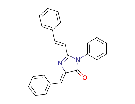 Molecular Structure of 117332-18-0 (1-phenyl-2-((1E)-2-phenylvinyl)-4-phenylmethylene-2-imidazolin-5-one)
