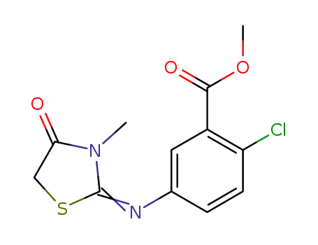 methyl 5-(3-methyl-4-oxothiazolidin-2-ylideneamino)-2-chlorobenzoate
