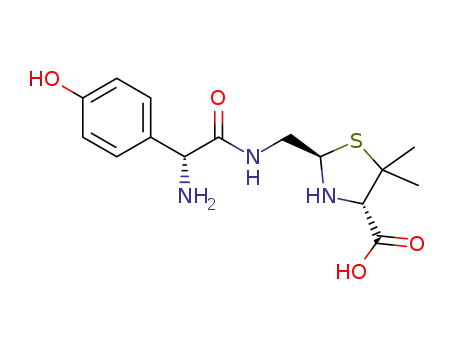 (4S)-2-[[[(2R)-2-아미노-2-(4-히드록시페닐)아세틸]아미노]메틸]-5,5-디메틸-4-티아졸리딘카르복실산(부분입체이성질체의 혼합물)
