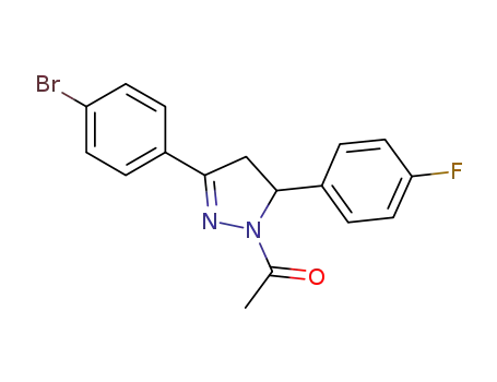 1-acetyl-3-(4-bromophenyl)-5-(4-fluorophenyl)-4,5-dihydro-1H-pyrazole