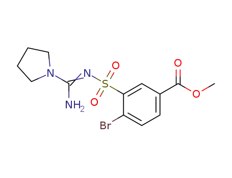 methyl-3-(amino(tetrahydro-1H-pyrrolyl)methylenesulfamoyl)-4-bromobenzoate