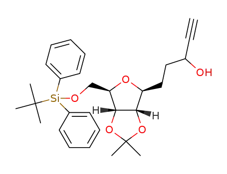 (3R,S)-1-(5-O-tert-butyldiphenylsilyl-2,3-O-isopropylidene-1-deoxy-β-D-ribofuranos-1-yl)pent-4-yn-3-ol