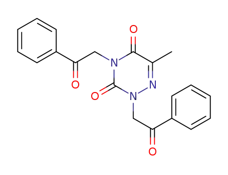 Molecular Structure of 1259224-46-8 (6-methyl-2,4-bis(2-oxo-2-phenylethyl)-1,2,4-triazine-3,5(2H,4H)-dione)