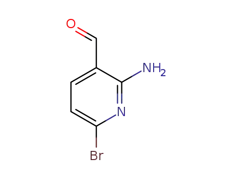 Molecular Structure of 1196156-67-8 (2-Amino-6-bromo-pyridine-3-carbaldehyde)