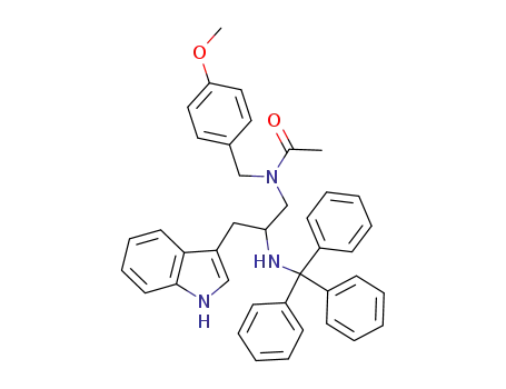 Molecular Structure of 1026003-54-2 (N-[3-(1H-Indol-3-yl)-2-(trityl-amino)-propyl]-N-(4-methoxy-benzyl)-acetamide)