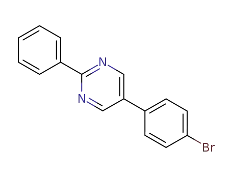 Molecular Structure of 193886-10-1 (Pyrimidine, 5-(4-bromophenyl)-2-phenyl-)