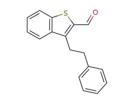 Molecular Structure of 192826-93-0 (Benzo[b]thiophene-2-carboxaldehyde, 3-(2-phenylethyl)-)