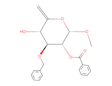 Benzoic acid (2S,3R,4S,5S)-4-benzyloxy-5-hydroxy-2-methoxy-6-methylene-tetrahydro-pyran-3-yl ester