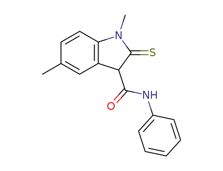 1,5-Dimethyl-2-thioxo-2,3-dihydro-1H-indole-3-carboxylic acid phenylamide