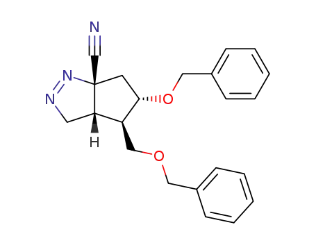 Molecular Structure of 170452-99-0 ((3aR,4R,5S,6aR)-4-Benzyloxymethyl-5-benzyloxy-6a-cyano-3,3a,4,5,6,6a-hexahydrocyclopentapyrazole)