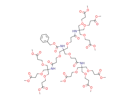 4,11,15,22-Tetraoxa-7,19-diazapentacosanedioic acid,
13-[7,7-bis[(3-methoxy-3-oxopropoxy)methyl]-5,12-dioxo-2,9,13-trioxa-
6-azatetradec-1-yl]-6,6,20,20-tetrakis[(3-methoxy-3-oxopropoxy)methyl]
-8,18-dioxo-13-[[(phenylmethoxy)carbonyl]amino]-, dimethyl ester
