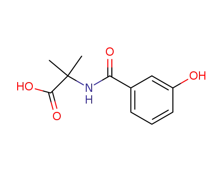 Molecular Structure of 192046-60-9 (Alanine,  N-(3-hydroxybenzoyl)-2-methyl-)