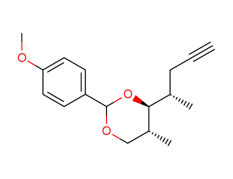 Molecular Structure of 188938-27-4 ((4S,5R)-2-(4-Methoxy-phenyl)-5-methyl-4-((S)-1-methyl-but-3-ynyl)-[1,3]dioxane)