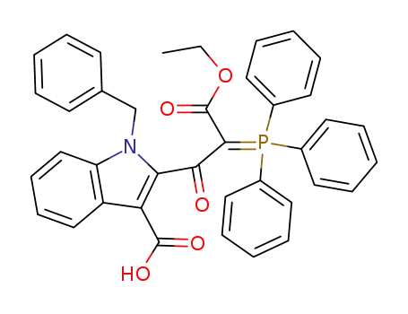 1-Benzyl-2-[2-ethoxycarbonyl-2-(triphenyl-λ<sup>5</sup>-phosphanylidene)-acetyl]-1H-indole-3-carboxylic acid