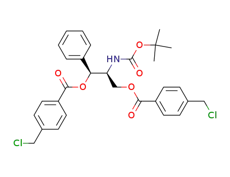 (-)-(1S,2S)-2-[(tert-Butoxycarbonyl)amino]-1-phenyl-1,3-propandiylbis[4-(chlormethyl)benzoat]