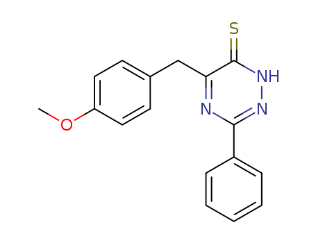 1,2,4-TRIAZINE-6-1H-THIONE,5-[(4-METHOXYPHENYL)METHYL]-3-PHENYL-CAS