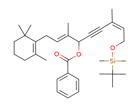 Benzoic acid (Z)-6-(tert-butyl-dimethyl-silanyloxy)-4-methyl-1-[(E)-1-methyl-3-(2,6,6-trimethyl-cyclohex-1-enyl)-propenyl]-hex-4-en-2-ynyl ester
