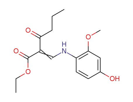 ethyl 2-butyryl-3-<(4-hydroxy-2-methoxyphenyl)amino>acrylate