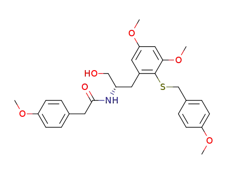 (S)-N-<2-<3,5-dimethoxy-2-<<(4-methoxyphenyl)methyl>thio>phenyl>-1-(hydroxymethyl)ethyl>-4-methoxybenzeneacetamide