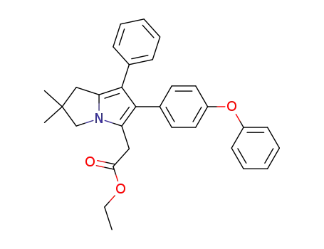 [6,6-Dimethyl-2-(4-phenoxy-phenyl)-1-phenyl-6,7-dihydro-5H-pyrrolizin-3-yl]-acetic acid ethyl ester