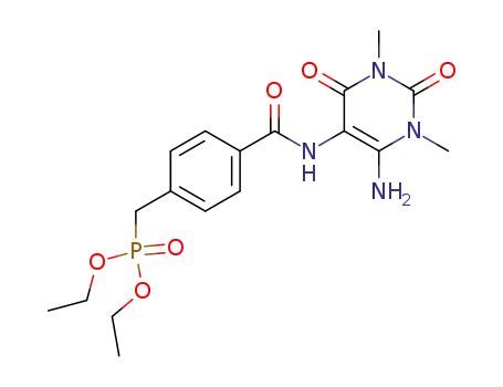 포스폰산, [[4-[[(6-아미노-1,2,3,4-테트라히드로-1,3-디메틸-2,4-디옥소-5-피리미디닐)아미노]카르보닐]페닐]메틸]-, 디에틸 에스테르(9CI)