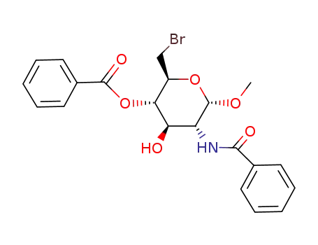 Methyl 2-benzamido-4-O-benzoyl-6-bromo-2,6-dideoxy-α-D-glucopyranoside