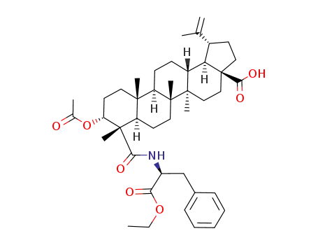 (1R,3aS,5aR,5bR,7aR,8S,9R,11aR,11bR,13aR,13bR)-9-Acetoxy-8-((S)-1-ethoxycarbonyl-2-phenyl-ethylcarbamoyl)-1-isopropenyl-5a,5b,8,11a-tetramethyl-icosahydro-cyclopenta[a]chrysene-3a-carboxylic acid