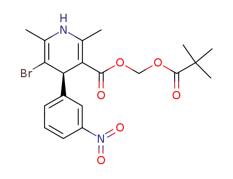 (R)-5-Bromo-2,6-dimethyl-4-(3-nitro-phenyl)-1,4-dihydro-pyridine-3-carboxylic acid 2,2-dimethyl-propionyloxymethyl ester