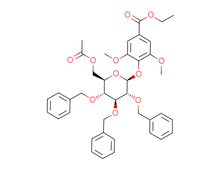 4-((2S,3R,4S,5R,6R)-6-Acetoxymethyl-3,4,5-tris-benzyloxy-tetrahydro-pyran-2-yloxy)-3,5-dimethoxy-benzoic acid ethyl ester