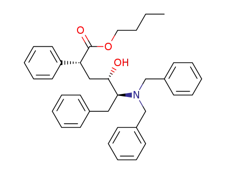 (2R,4S,5S)-5-Dibenzylamino-4-hydroxy-2,6-diphenyl-hexanoic acid butyl ester