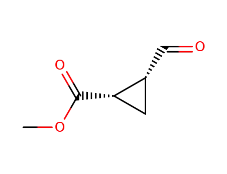 Molecular Structure of 159000-41-6 (Cyclopropanecarboxylic acid, 2-formyl-, methyl ester, (1S,2R)- (9CI))