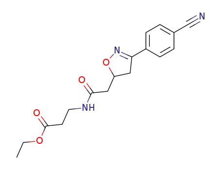 3-{2-[3-(4-Cyano-phenyl)-4,5-dihydro-isoxazol-5-yl]-acetylamino}-propionic acid ethyl ester