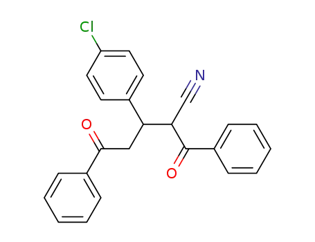 Molecular Structure of 470663-62-8 (2-Benzoyl-3-(4-chlor-phenyl)-5-oxo-5-phenyl-pentannitril)