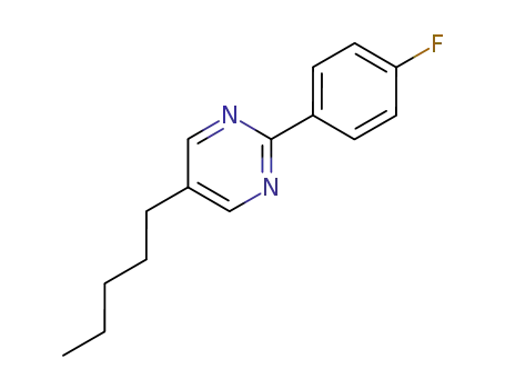 Molecular Structure of 95495-03-7 (Pyrimidine,2-(4-fluorophenyl)-5-pentyl-)
