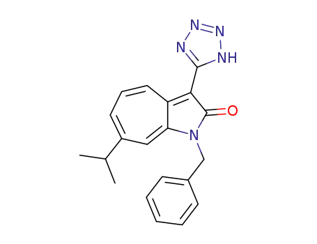 Molecular Structure of 166042-09-7 (10-benzyl-3-propan-2-yl-8-(2H-tetrazol-5-yl)-10-azabicyclo[5.3.0]deca- 1,3,5,7-tetraen-9-one)