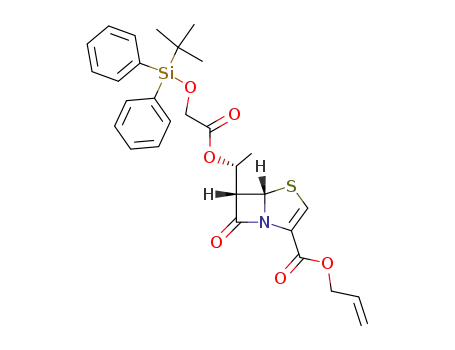 (5S,6S)-6-{(R)-1-[2-(tert-Butyl-diphenyl-silanyloxy)-acetoxy]-ethyl}-7-oxo-4-thia-1-aza-bicyclo[3.2.0]hept-2-ene-2-carboxylic acid allyl ester