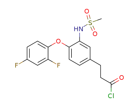 4-(2,4-difluorophenoxy)-3-methanesulfonamidophenylpropionic acid chloride