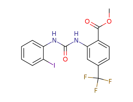 2-[3-(2-Iodo-phenyl)-ureido]-4-trifluoromethyl-benzoic acid methyl ester