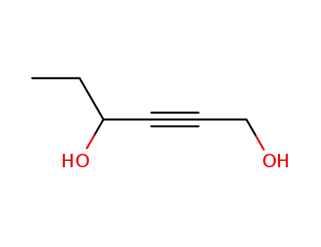 Molecular Structure of 14092-35-4 (2-Hexyne-1,4-diol)