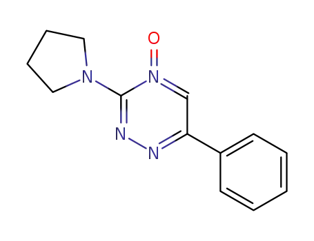 Molecular Structure of 216321-35-6 (1,2,4-Triazine, 6-phenyl-3-(1-pyrrolidinyl)-, 4-oxide)