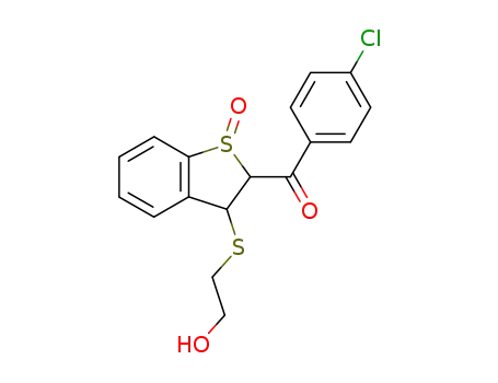 (4-Chloro-phenyl)-[3-(2-hydroxy-ethylsulfanyl)-1-oxo-2,3-dihydro-1H-1λ<sup>4</sup>-benzo[b]thiophen-2-yl]-methanone