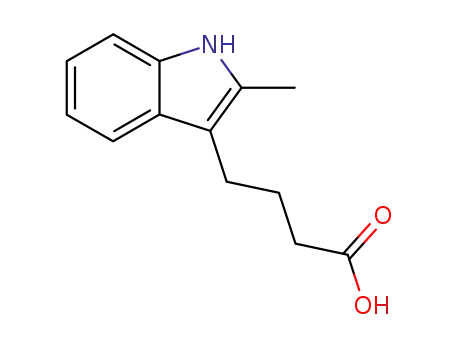 Molecular Structure of 7394-83-4 (1H-Indole-3-butanoic acid, 2-methyl-)