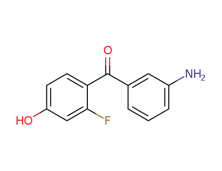 Molecular Structure of 194291-06-0 (Methanone, (3-aminophenyl)(2-fluoro-4-hydroxyphenyl)-)
