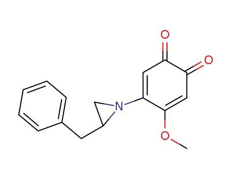 Molecular Structure of 179805-77-7 (4-(2-Benzyl-aziridin-1-yl)-5-methoxy-[1,2]benzoquinone)