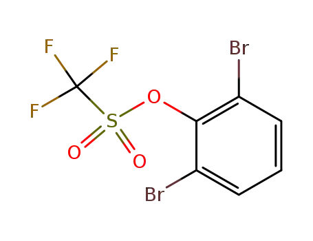Molecular Structure of 189763-24-4 (Methanesulfonic acid, trifluoro-, 2,6-dibromophenyl ester)
