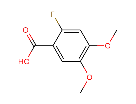 Molecular Structure of 79474-35-4 (2-Fluoro-4,5-dimethoxybenzoic acid)