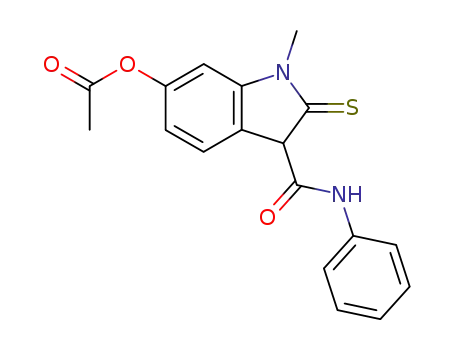 Acetic acid 1-methyl-3-phenylcarbamoyl-2-thioxo-2,3-dihydro-1H-indol-6-yl ester