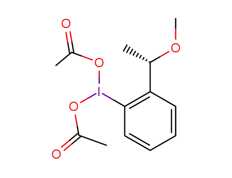 Molecular Structure of 215317-06-9 ((S)-bis(acetato-O)[2-(1-methoxyethyl)phenyl]iodine)