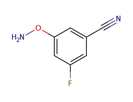 Molecular Structure of 197588-22-0 (Benzonitrile, 3-(aminooxy)-5-fluoro- (9CI))